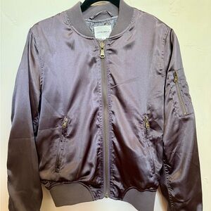 Cotton Candy Metallic Bomber Jacket